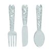 Artistic Cutlery Wall Decor In Metal, Set of Three, Silver