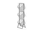 Oceanstar 3-Tier Metal Wire Storage Basket Stand with Removable Baskets – Black