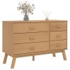 Drawer Cabinet OLDEN Brown Solid Wood Pine