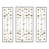 Set of 3 Metal Decorative Wall Art with Black Frame, Wall Decor for Living Room Bedrrom Entryway Office