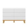 47.24"6-Drawers MDF Storage Cabinet,for Bedroom,Living Room,Dining Room,Hallways,White