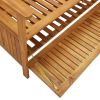 Patio Storage Bench 66.9" Solid Acacia Wood