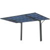Outdoor Carport, 17.44FT*9FT*11FT Single Carport Aluminum Metal Frame and Polycarbonate Panels Car Port for Outdoor Driveway Car, Truck