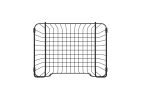 Oceanstar Stackable Metal Wire Storage Basket Set for Pantry, Countertop, Kitchen or Bathroom – Black, Set of 2