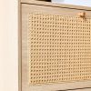 Modern minimalist storage cabinet MDF bed top cabinet Japanese rattan shoe cabinet, small home furniture. Suitable for hallways and living rooms