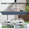 Outdoor Carport, 17.44FT*9FT*11FT Single Carport Aluminum Metal Frame and Polycarbonate Panels Car Port for Outdoor Driveway Car, Truck