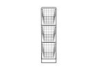 Oceanstar 3-Tier Metal Wire Storage Basket Stand with Removable Baskets – Black