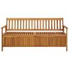 Patio Storage Bench 66.9" Solid Acacia Wood