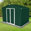Metal garden sheds 6ftx8ft outdoor storage sheds Green+White