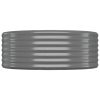 Patio Raised Bed Powder-coated Steel 199.6"x39.4"x14.2" Gray