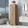 Storage Cabinet with Two Doors for Bathroom, Office, Adjustable Shelf, MDF Board