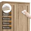 Storage Cabinet with Two Doors for Bathroom, Office, Adjustable Shelf, MDF Board