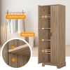 Storage Cabinet with Two Doors for Bathroom, Office, Adjustable Shelf, MDF Board