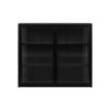 27.56"Glass Doors Modern Two-door Wall Cabinet with Featuring Three-tier Storage for Entryway Living Room Bathroom Dining Room