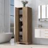 Storage Cabinet with Two Doors for Bathroom, Office, Adjustable Shelf, MDF Board