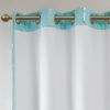 Total Blackout Metallic Print Grommet Top Curtain Panel(Only 1 Pc Panel)