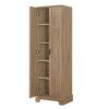 Storage Cabinet with Two Doors for Bathroom, Office, Adjustable Shelf, MDF Board